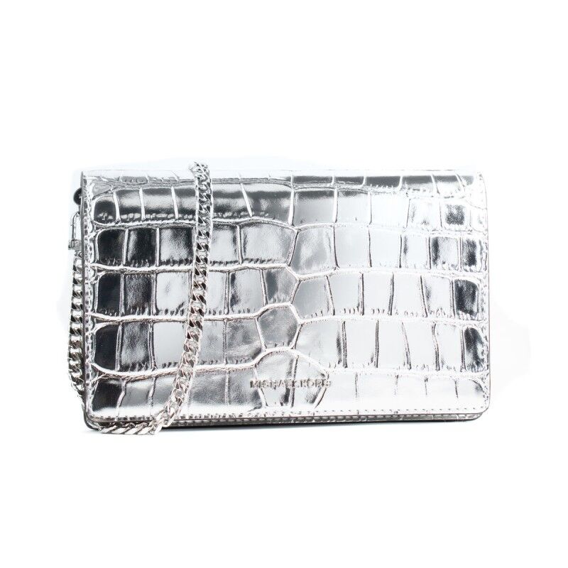 Michael Kors|Mala a Tiracolo Michael Kors 32F4SJ6C8K-SILVER Cinzento 22 x 14 x 6 cm Michael Kors|Mala a Tiracolo Michael Kors 32F4SJ6C8K-SILVER Cinzento 22 x 14 x 6 cm