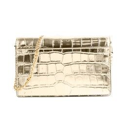 Michael Kors|Mala a Tiracolo Michael Kors 32F4GJ6C8K-PALE-GOLD Dourado 22 x 14 x 6 cm
