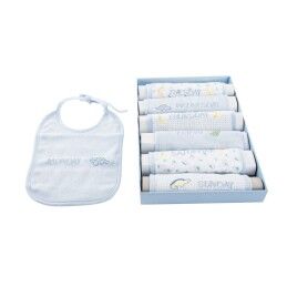 Home ESPRIT|Conjunto de Babetes Home ESPRIT Azul Cor de Rosa Algodão 19 x 29 x 3 cm (4 Unidades)