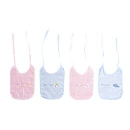 Home ESPRIT|Conjunto de Babetes Home ESPRIT Cor de Rosa Azul celeste Algodão 19 x 29 x 3 cm (4 Unidades)