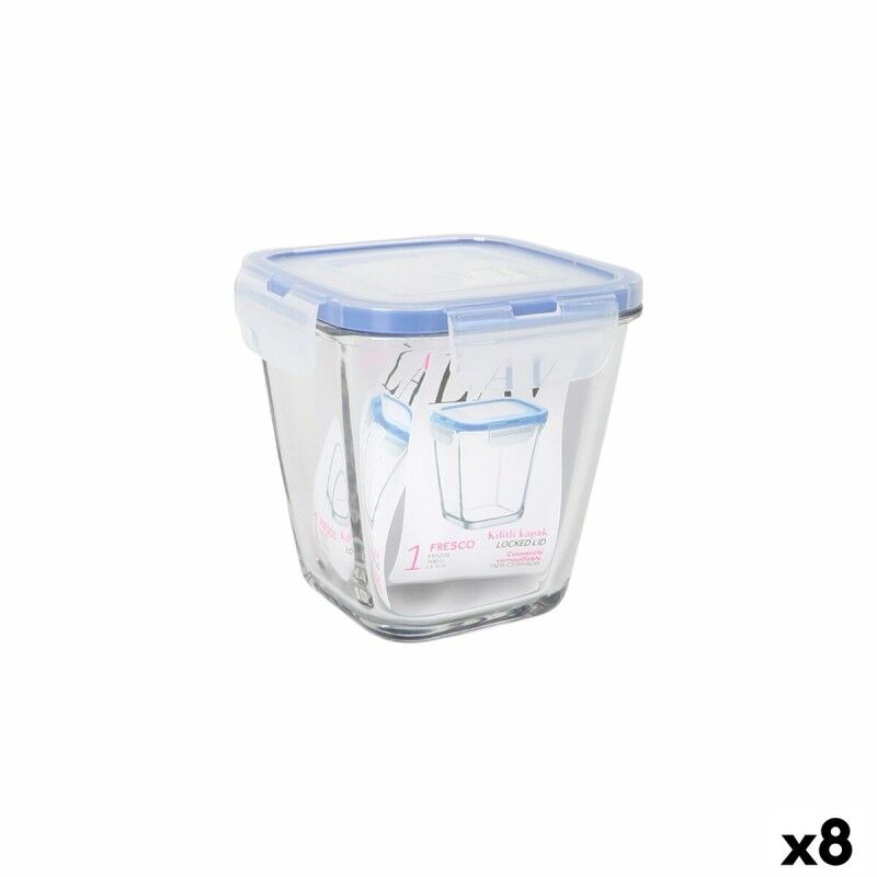 LAV|Lancheira Hermética LAV Azul Transparente 700 ml (8 Unidades) LAV|Lancheira Hermética LAV Azul Transparente 700 ml (8 Unidades)