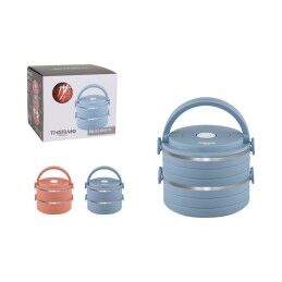 ThermoSport|Conjunto de Lancheiras ThermoSport Azul Vermelho Aço Plástico 600 ml 2 Peças (6 Unidades)