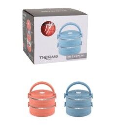 ThermoSport|Conjunto de Lancheiras ThermoSport Azul Vermelho Aço Plástico 600 ml 2 Peças (6 Unidades)