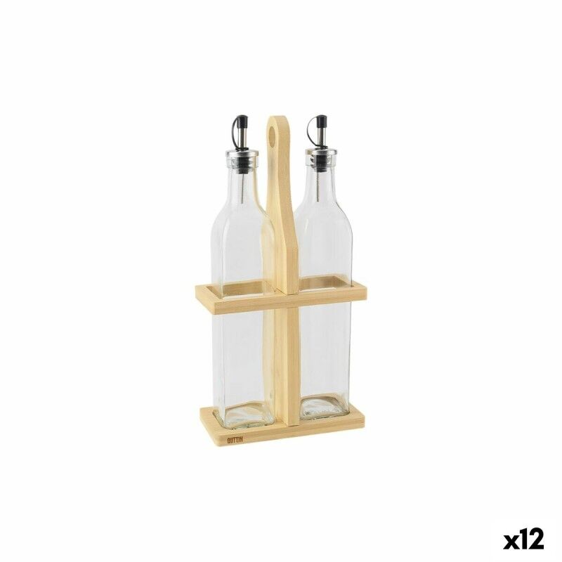 Quttin|Conjunto para Condimentos Quttin Castanho Transparente Vidro Bambu 0,5 L 2 Peças (12 Unidades) Quttin|Conjunto para Condimentos Quttin Castanho Transparente Vidro Bambu 0,5 L 2 Peças (12 Unidades)