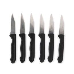 Cuyfor|Conjunto de Facas de Descascar Cuyfor Preto Prateado Aço inoxidável 7,5 cm 6 Peças (24 Unidades)