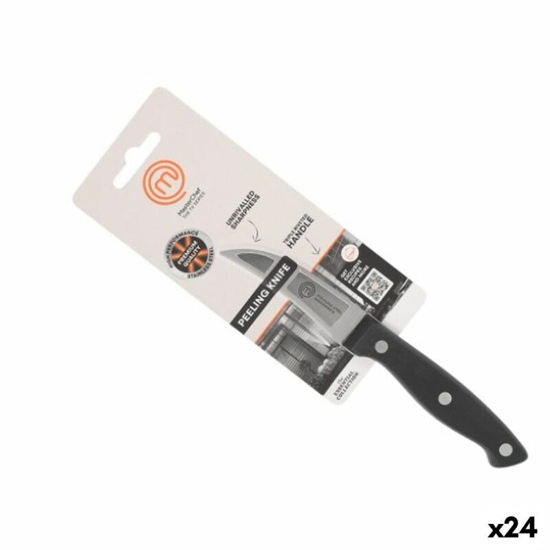 MasterChef|Descascador MasterChef Preto Prateado Aço inoxidável 7 cm (24 Unidades) MasterChef|Descascador MasterChef Preto Prateado Aço inoxidável 7 cm (24 Unidades)