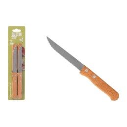 Inde|Conjunto de Facas para Carne Inde Natura Castanho Prateado 10,5 cm Multiusos 4 Peças (12 Unidades)