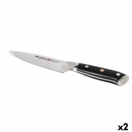 Quttin|Faca para Pão Quttin Black Preto Prateado 24 Unidades 20 cm