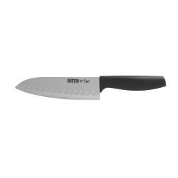 Quttin|Faca para Pão Quttin Black Preto Prateado 24 Unidades 20 cm