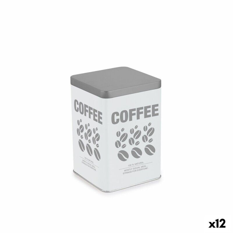 Quttin|Lata de Metal Quttin COFFEE Metal 10,5 x 10,5 x 15 cm (12 Unidades)