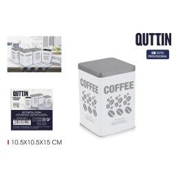 Quttin|Lata de Metal Quttin COFFEE Metal 10,5 x 10,5 x 15 cm (12 Unidades)
