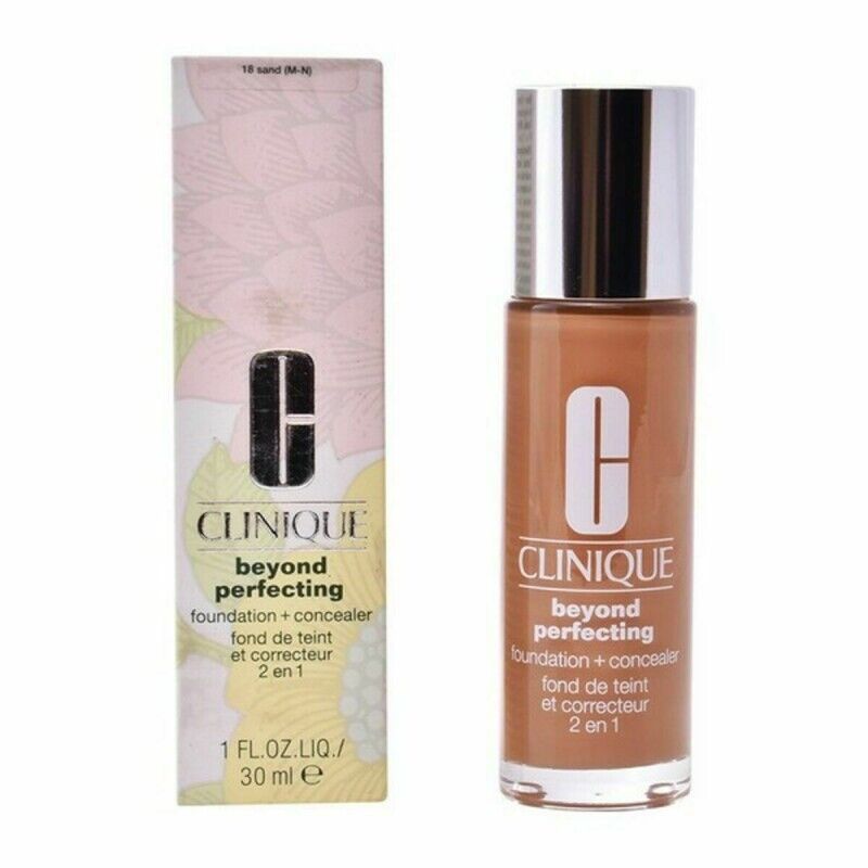 Clinique|Base de Maquilhagem Fluida Clinique Beyond Perfecting Corretor Facial Nº 18 Sand 30 ml Clinique|Base de Maquilhagem Fluida Clinique Beyond Perfecting Corretor Facial Nº 18 Sand 30 ml