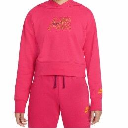 Nike|Camisola com Capuz Menina  CROP HOODIE  Nike DM8372 666  Cor de Rosa