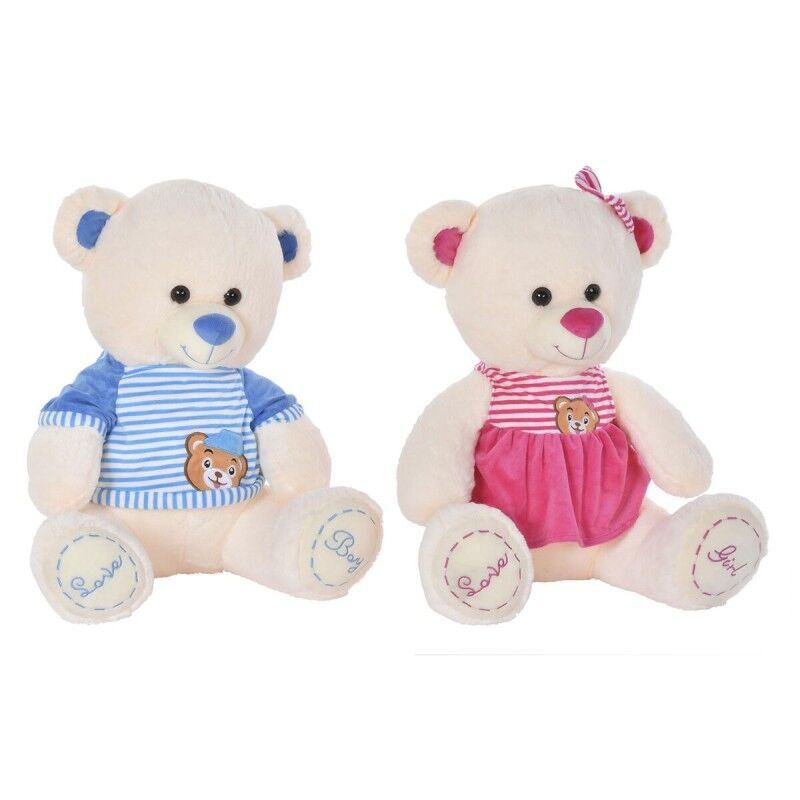 DKD Home Decor|Urso de Peluche DKD Home Decor Bege Azul Cor de Rosa Infantil Urso 25 x 25 x 50 cm (2 Unidades) DKD Home Decor|Urso de Peluche DKD Home Decor Bege Azul Cor de Rosa Infantil Urso 25 x 25 x 50 cm (2 Unidades)
