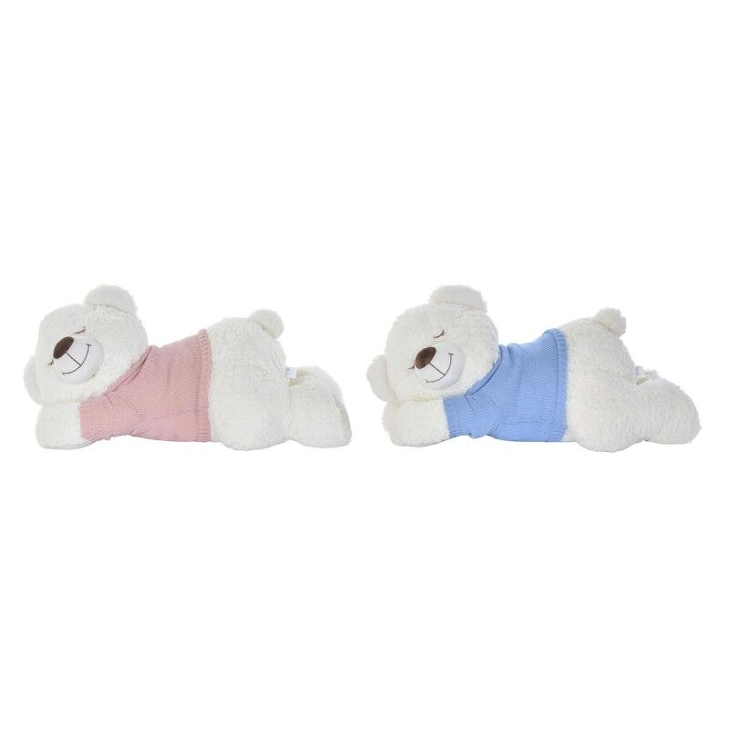 DKD Home Decor|Urso de Peluche DKD Home Decor 70 x 30 x 30 cm Azul Cor de Rosa Branco Infantil (2 Unidades) DKD Home Decor|Urso de Peluche DKD Home Decor 70 x 30 x 30 cm Azul Cor de Rosa Branco Infantil (2 Unidades)