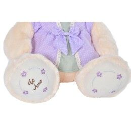 DKD Home Decor|Urso de Peluche DKD Home Decor Vestido 42 x 20 x 50 cm Bege Cor de Rosa Lilás Infantil Urso (2 Unidades)