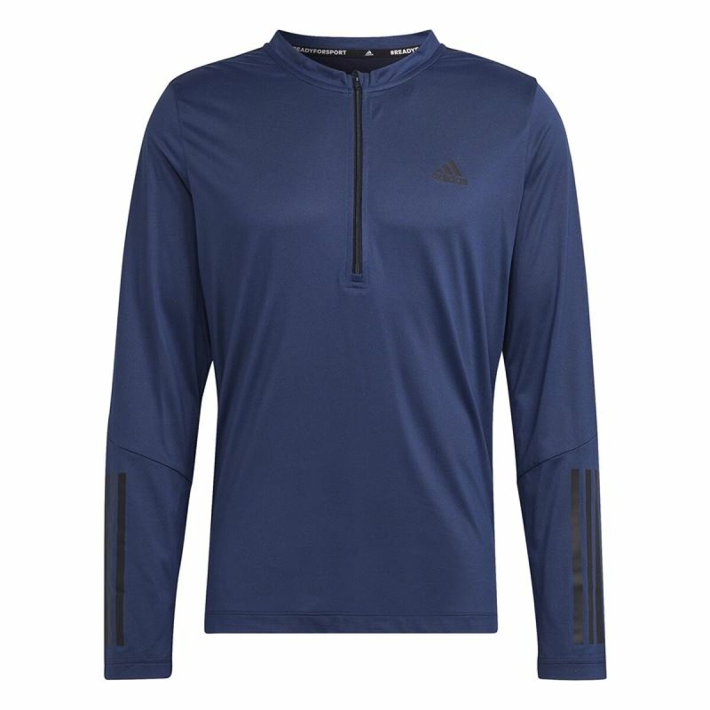 Camisola de Manga Comprida Homem Adidas Training 1/4-Zip Azul escuro