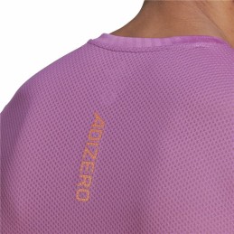 Camisola de Manga Curta Homem Adidas Adizero Speed Rosa-escuro