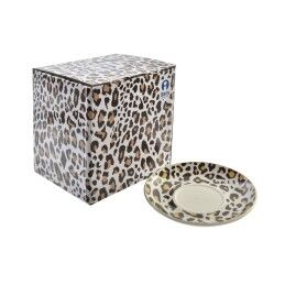 DKD Home Decor|Bule DKD Home Decor Leopardo Cristal Porcelana Castanho Transparente Branco (2 Unidades)