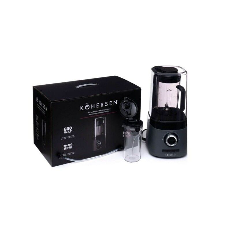 Kohersen|Batedora de Copo Kohersen 71097 Antracite 600 W 80 kpa 600 ml Kohersen|Batedora de Copo Kohersen 71097 Antracite 600 W 80 kpa 600 ml