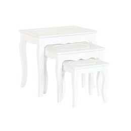 Home ESPRIT|Mesa de apoio Home ESPRIT Branco Cinzento claro 53 x 35 x 47 cm