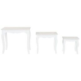 Home ESPRIT|Mesa de apoio Home ESPRIT Branco Cinzento claro 53 x 35 x 47 cm
