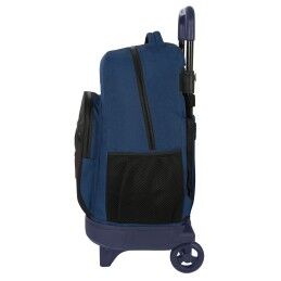 BlackFit8|Mochila Escolar com Rodas BlackFit8 Urban Preto Azul Marinho (33 x 45 x 22 cm)