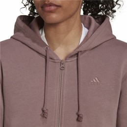 Polar com Capuz e Fecho Mulher Adidas ALL SZN Fleece Café