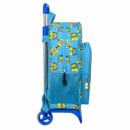 Minions|Mochila Escolar com Rodas Minions Minionstatic Azul (33 x 42 x 14 cm)