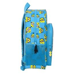 Minions|Mochila Escolar Minions Minionstatic Azul 33 x 42 x 14 cm