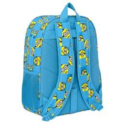 Minions|Mochila Escolar Minions Minionstatic Azul 33 x 42 x 14 cm