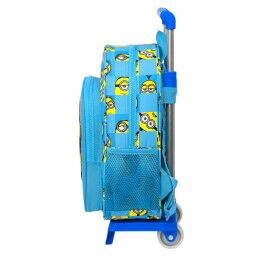 Minions|Mochila Escolar com Rodas Minions Minionstatic Azul (26 x 34 x 11 cm)