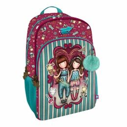 BlackFit8|Mochila Escolar com Rodas 905 BlackFit8 M313G Cor de Rosa (32 x 42 x 15 cm)