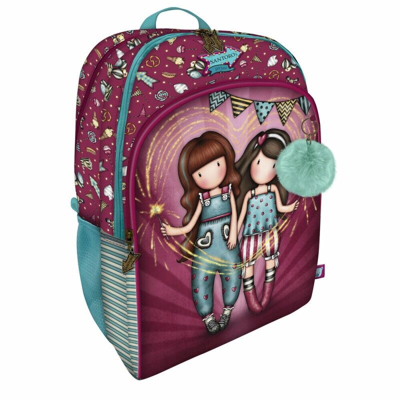 Gorjuss|Mochila Escolar Gorjuss Fireworks Grená 34.5 x 43.5 x 22 cm Gorjuss|Mochila Escolar Gorjuss Fireworks Grená 34.5 x 43.5 x 22 cm
