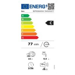 BEKO|Lava-louça BEKO BDFN36640XA Aço 60 cm