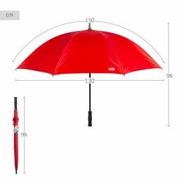 Aktive|Guarda-Chuva Aktive Vermelho Ø 150 cm 150 x 96 x 150 cm (6 Unidades)