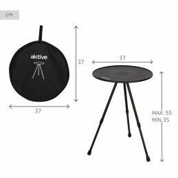 Aktive|Mesa Dobrável Aktive Preto 37 x 55 x 37 cm (4 Unidades)