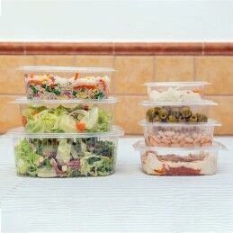 Algon|Tabuleiros para alimentos reutilizáveis Algon OPS 22 x 11 x 7 cm (3 Peças) (24 Unidades)