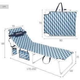Aktive|Cama de Rede Aktive Azul Aço 200 x 88 x 70 cm