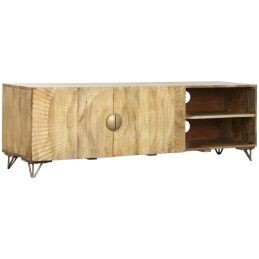DKD Home Decor|Mesa de apoio DKD Home Decor 110 x 70 x 46 cm Preto Metal Castanho Multicolor Madeira de mangueira