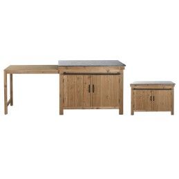 Home ESPRIT|Móvel de cozinha Home ESPRIT Preto Natural 120 x 75 x 90 cm