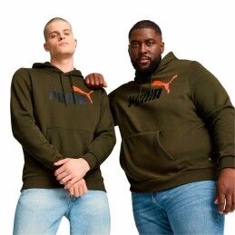 Puma|Polar com Capuz Homem Puma Ess+ 2 Col Big Logo Castanho