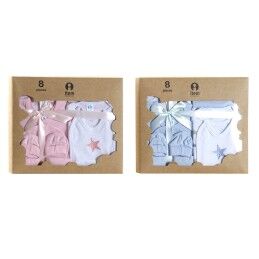 DKD Home Decor|Conjunto de Vestuário DKD Home Decor Azul Cor de Rosa 0-6 Meses Estrelas (7 Peças) (2 Unidades)