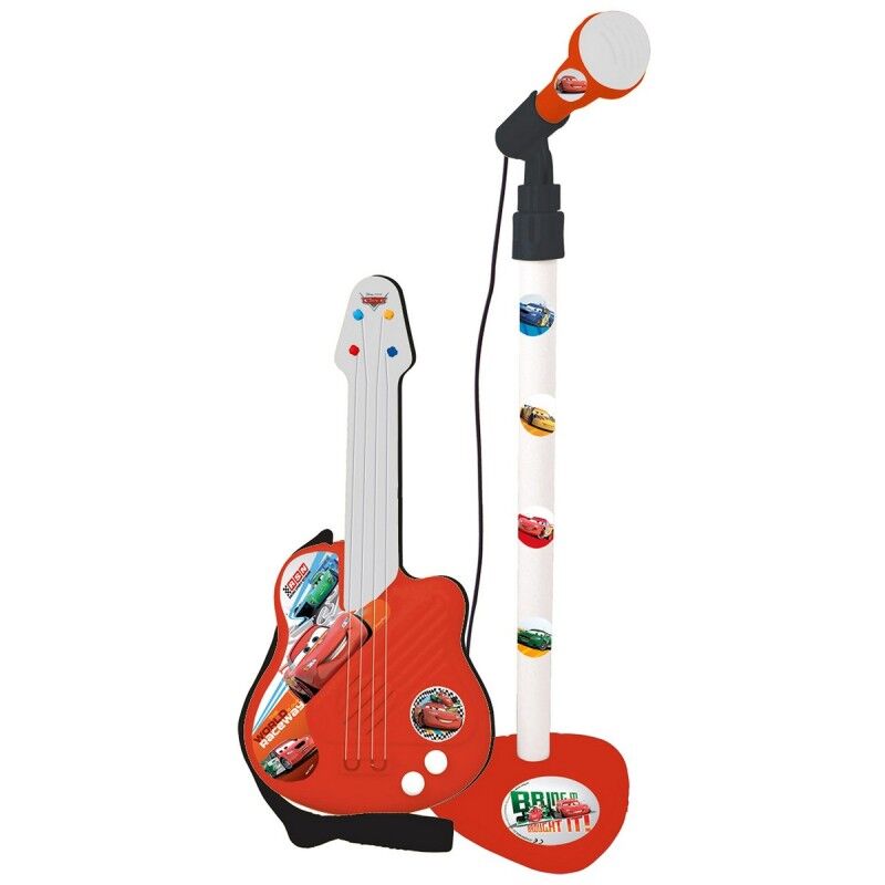 Cars|Conjunto musical Cars Microfone Guitarra Infantil Vermelho Cars|Conjunto musical Cars Microfone Guitarra Infantil Vermelho