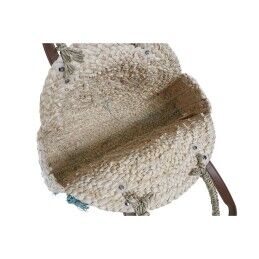 DKD Home Decor|Mala a Tiracolo DKD Home Decor Natural Cinzento Poliéster Menta Fibra (39 x 9 x 48 cm) (2 Unidades)
