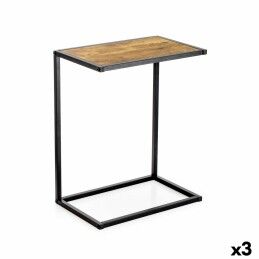 Gift Decor|Conjunto de 2 mesas Preto Dourado 50 x 50 x 50 cm