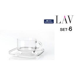 LAV|Conjunto de 6 Chávenas com Prato LAV Cozy 90 ml (6 Unidades)