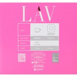 LAV|Conjunto de 6 Chávenas com Prato LAV Cozy 90 ml (6 Unidades)