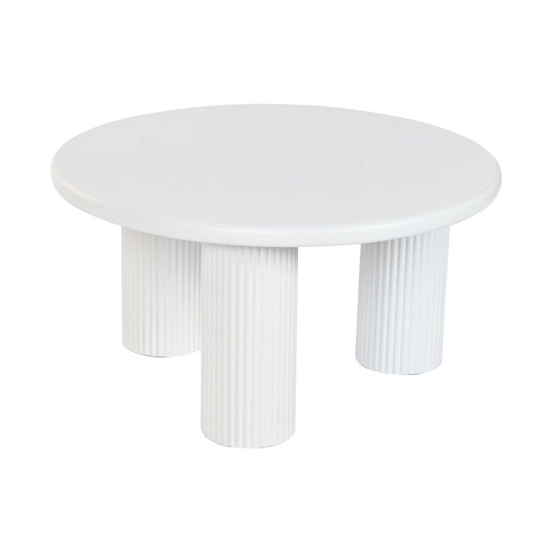 Home ESPRIT|Mesa de apoio Home ESPRIT Branco 75 x 75 x 40 cm