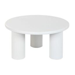Home ESPRIT|Mesa de apoio Home ESPRIT Branco 75 x 75 x 40 cm